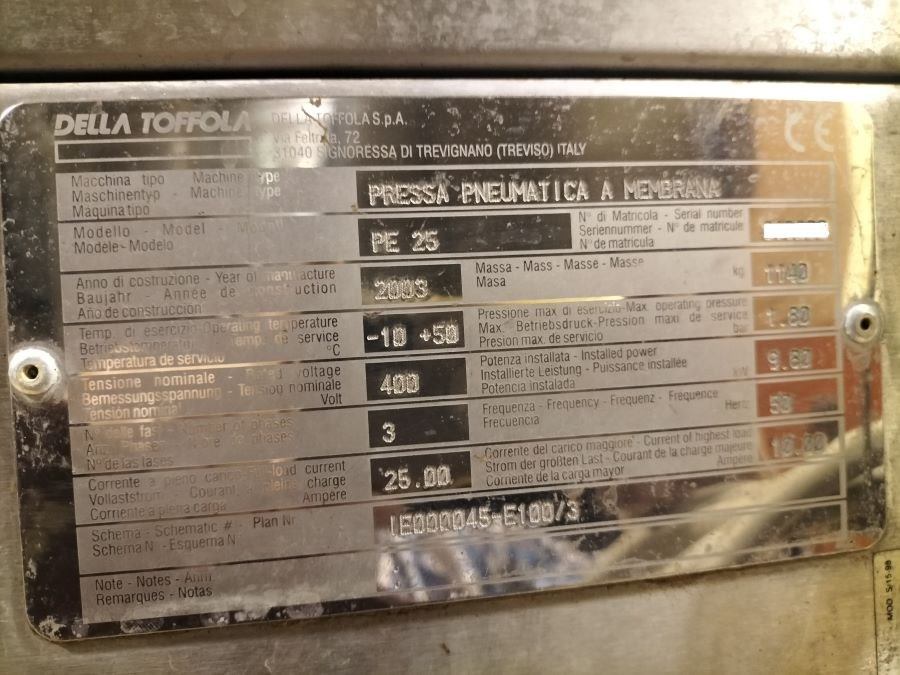 PRENSA NEUMATICA DELLA TOFFOLA 4